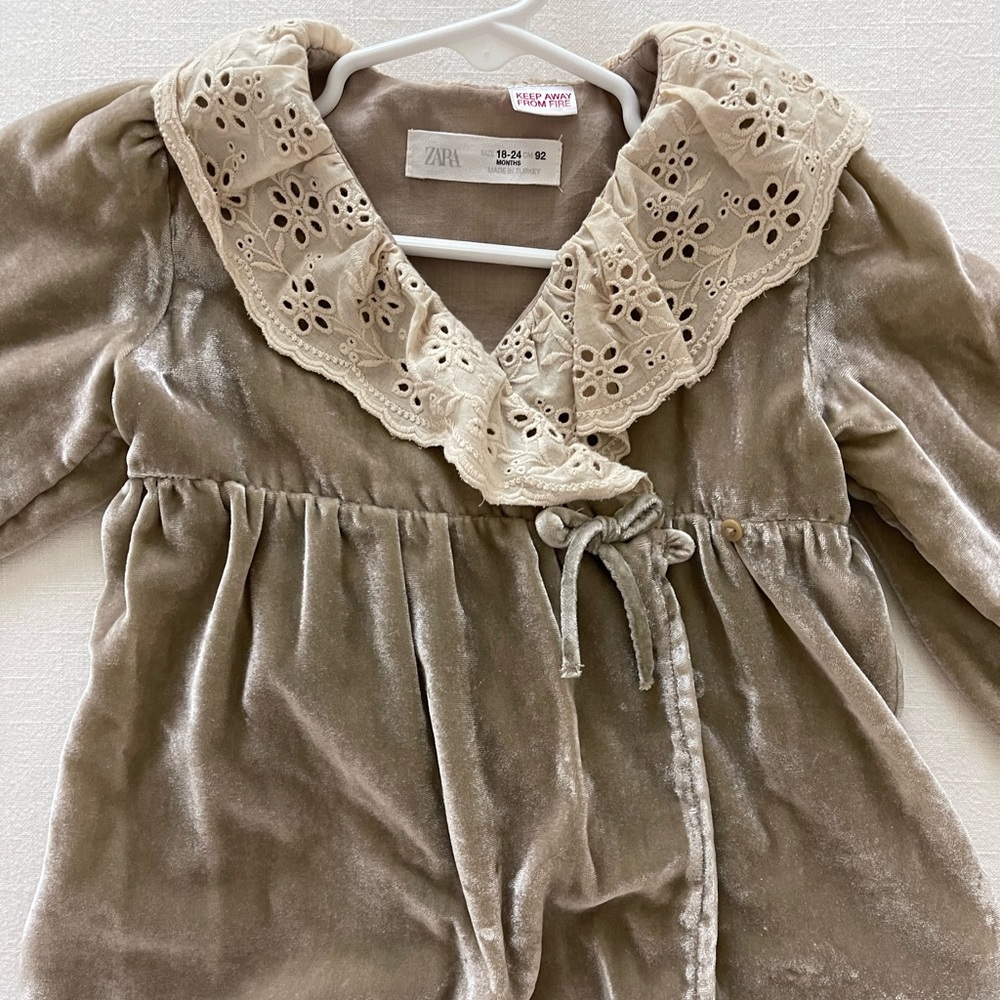 Toddler girl velvet dress